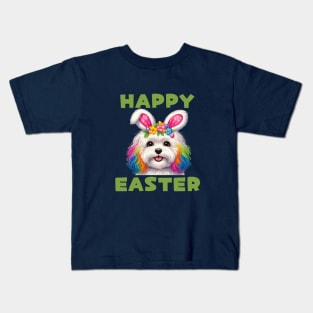 Maltipoo Easter Bunny Kids T-Shirt